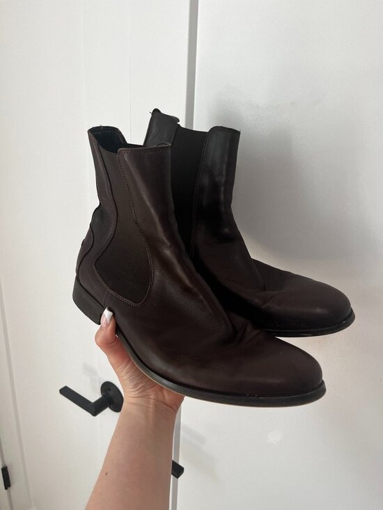 Harry\'s of London Men\'s Dark Brown Leather Chelsea Boots Size 44 main image 5